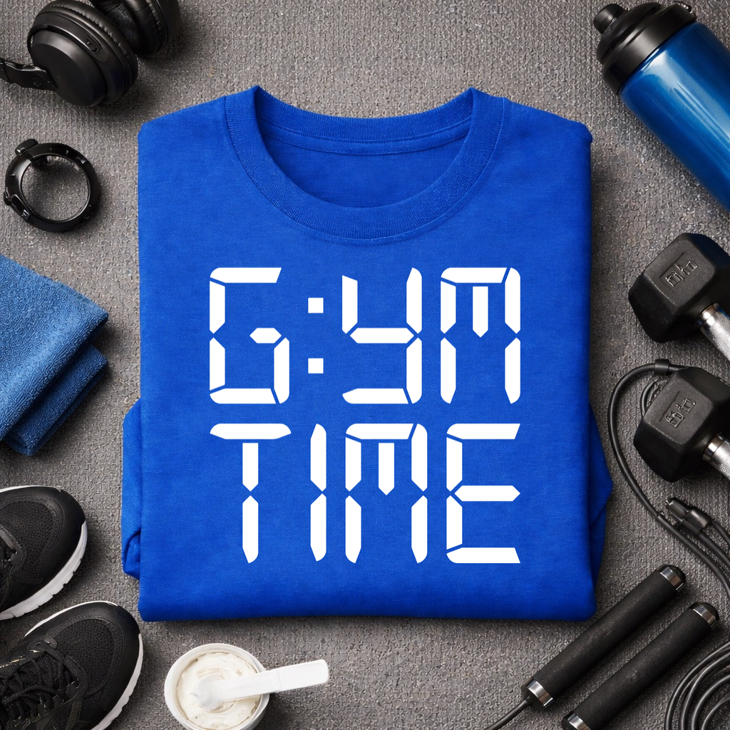 gym time screen print transfer